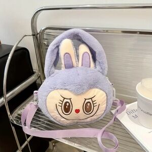 Charming Plush Bunny Mini Bag - Lavender, NEW